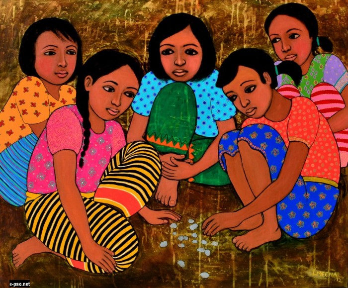 Childhood  :: An artwork from Laishram Meena 