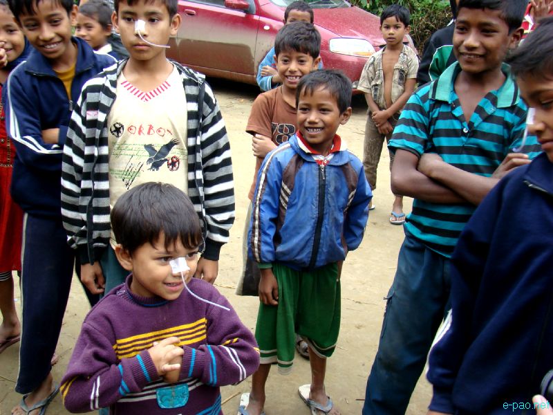 Irom Sharmila 12 years of fast: Children depicts forceful nose feeding of Irom Chanu Sharmila at Sangaithel :: Nov 4 2012