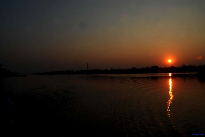 Sunset at River Ganga at Mayapur, near Nabadwip, West Bengal :: October 2012