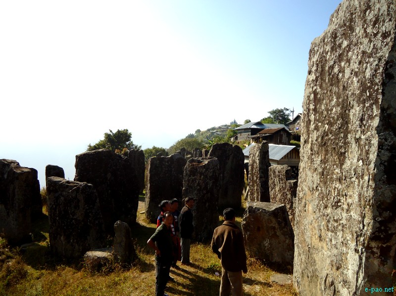 Megalithic structures at Willong village's Katak Tukhum area in Mao-Maram ::  December 2012