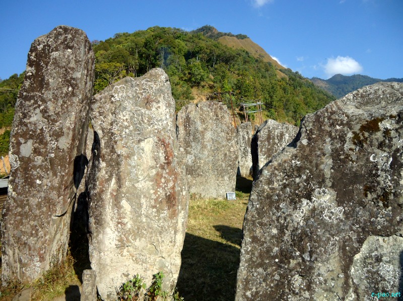 Megalithic structures at Willong village's Katak Tukhum area in Mao-Maram::  December 2012