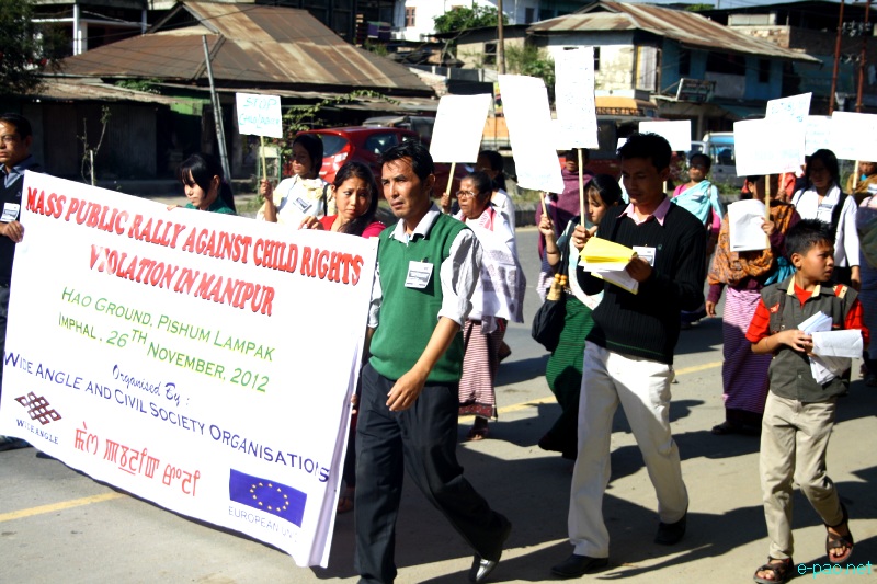 Public rally against Child Rights violation in Manipur at Hao Ground, Imphal  :: November 26 2012