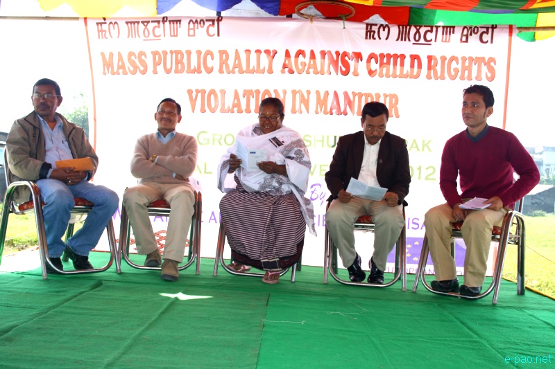 Public rally against Child Rights violation in Manipur at Hao Ground, Imphal  :: November 26 2012