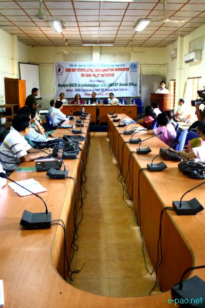 State Level Dissemination Workshop on CABA Pilot project by UNICEF (Assam office) and MACS at SIRD Conference Hall Imphal :: July 31 2012