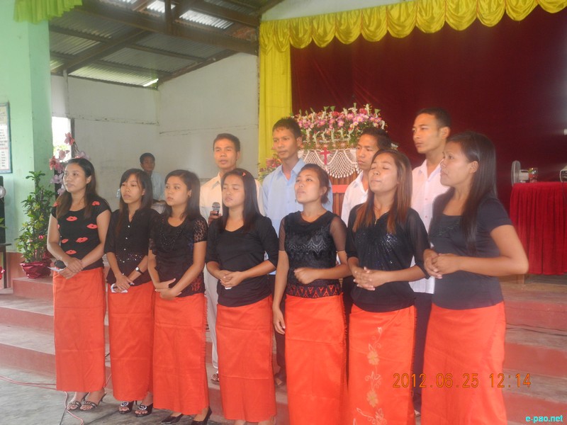 Choir Group from Tamu at Laymen's Evangelical Fellowship (LEF) Spiritual youth event  in Imphal, Moreh and Tamu :: June 2012
