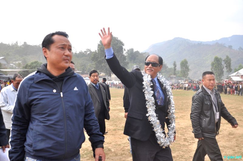Nephiu Rio campaigning for NPF candidates in Manipur's Hill districts :: January 21, 2012