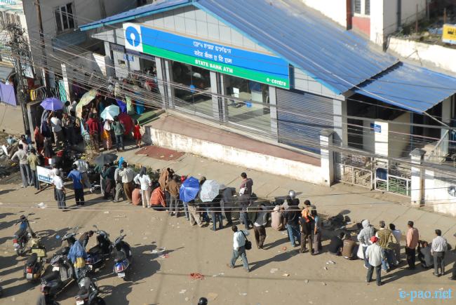 ATM  line during Ningol Chakkouba at Imphal in 2010 