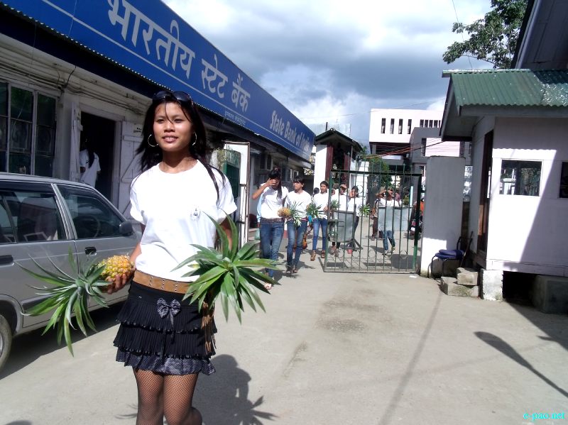 Pineapple promotional campaign  at heart of Imphal as part of 5th Manipur Pineapple Festival 2012 :: August 29 2012