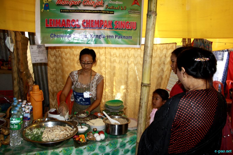 Chempak Singju : An indigenous food of Manipur  at Chinzak festival at Iboyaima Shumang Lila Shanglen :: 29 October 2012