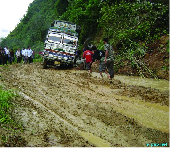 Deplorable condition of NH-53, Imphal-Jiribam Road :: June 2010