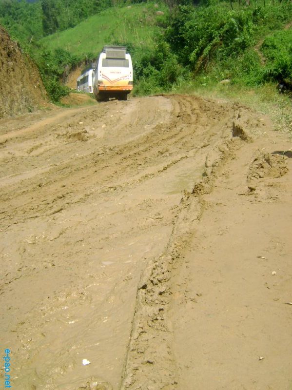 Deplorable condition of NH-53, Imphal-Jiribam Road :: July 2010