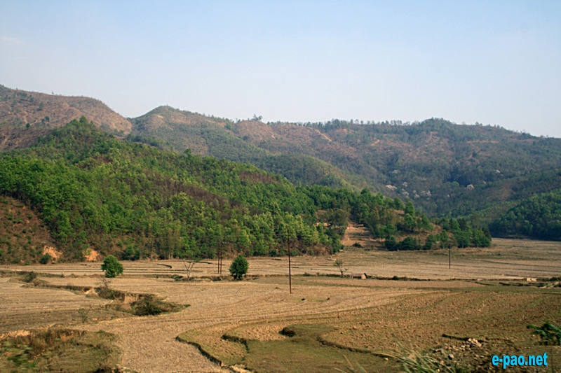 Landscape of Senapati as seen from National Highway Road :: April 2012