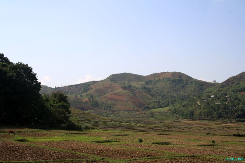 Yairipok  as seen from the Road in May 2012
