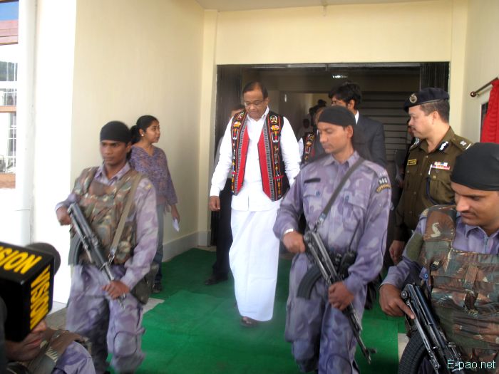 Home Minister P Chidambaram at Senapati :: 02 November 2011