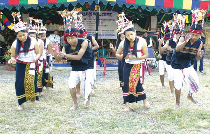 Aimol cultural dance at Aimol Satu Sports Complex in Chandel :: December 2011