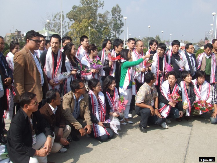 Japanese Team FC Kicker arrived at Imphal Airport :: February 18 2012