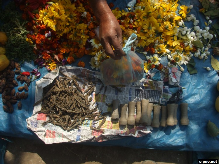 Selling of Kangkra, on the eve of Maha Shivaratri in Imphal :: February 20 2012