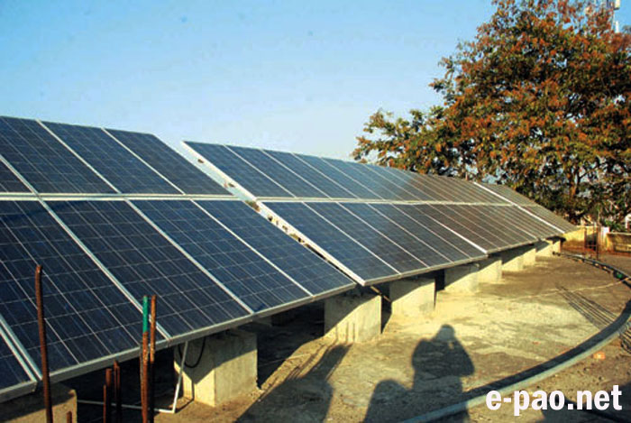 10 KWp Solar Photovoltaic (SPV) power plant installed at Manipur University