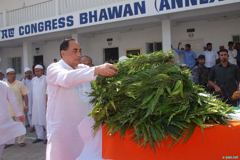 Floral Tribute to (Late) Former Minister Md Allauddin Khan at Congress Bhavan, Imphal :: 16 October 2012