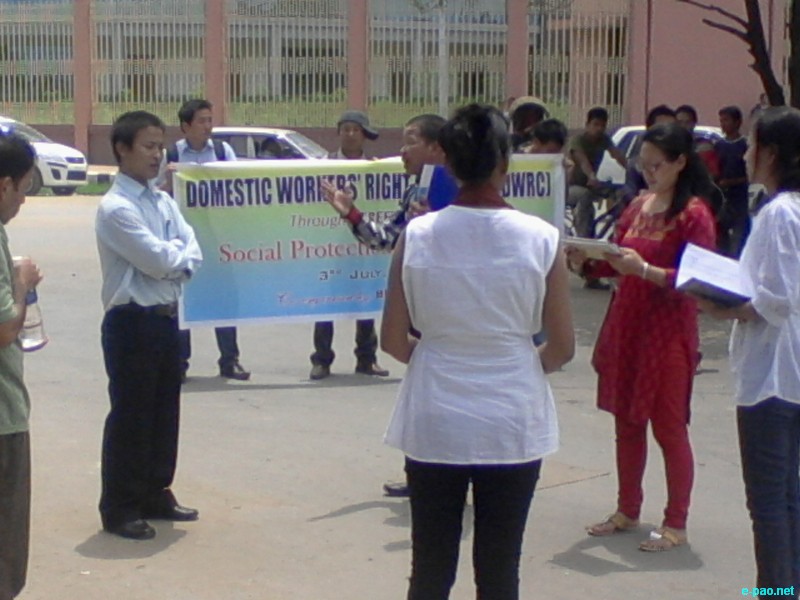 A campaign on social and legal protection of domestic workers at City Convention Center, Imphal  :: 03 July 2012