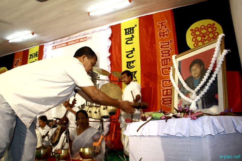RK Sanatomba Memorial Journalist Award 2012 - Soubam Bokuljaoba of The Sangai Express :: June 30 2012