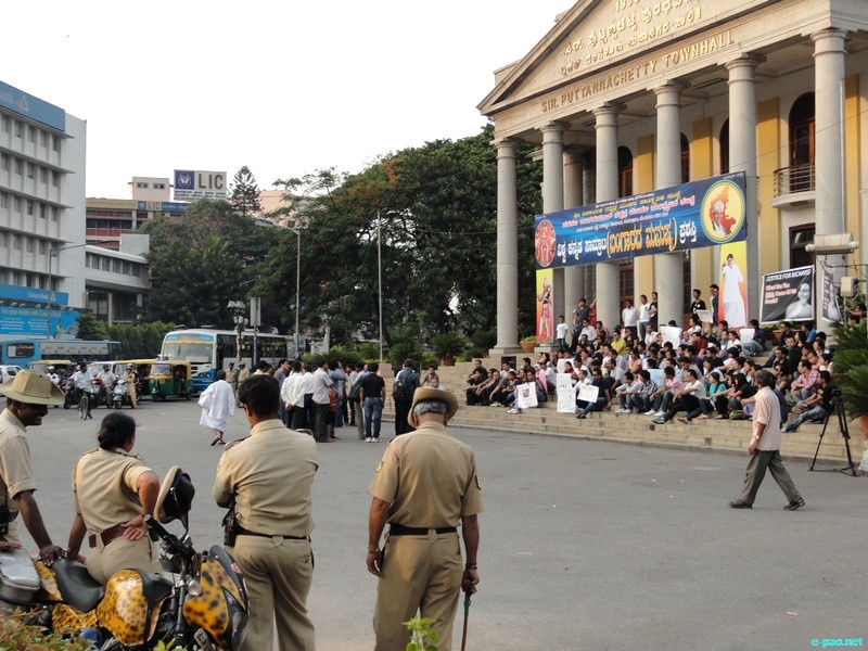 Justice for Loitam Richard : Protest at Town Hall, Bangalore :: 20 May 2012