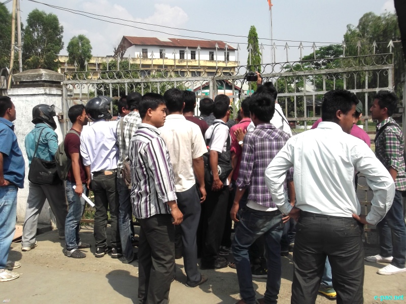 Justice for Loitam Richard and Laaba: Students thronged political party offices in Imphal :: 19 May 2012