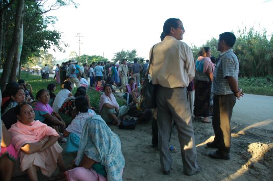 Sit-in Protest at Langol for NIT proposed Construction on September 26, 2007