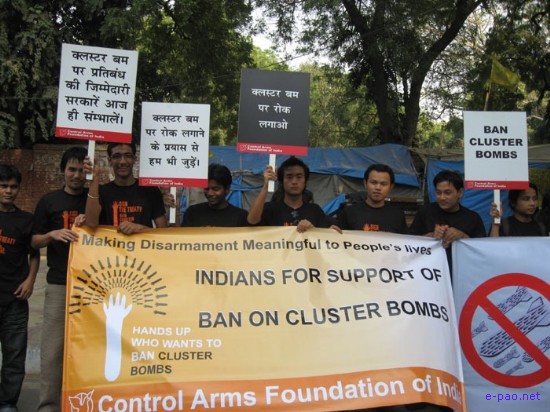Protest for banning Cluster Bombs :: 31 October 2008