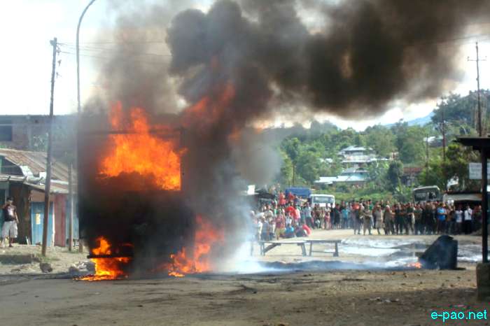 Economic Blockade imposed by the Sadar Hills Districthood Demand Committee :: August 3 2011