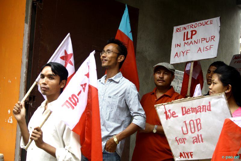 'Job for all or unemployment allowance' - A rally in the heart of Imphal :: July 7 2012