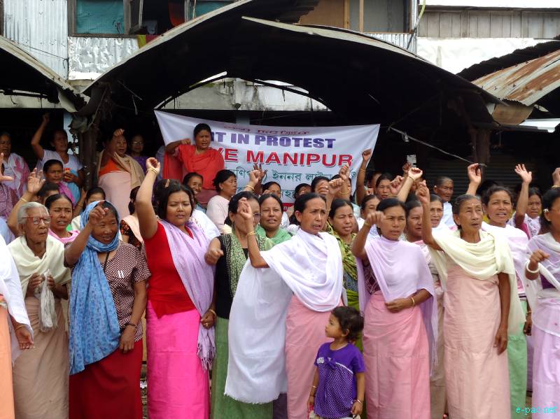 
Sit-in-protest in various part of Manipur demanding implementation of Inner Line Permit (ILP) :: 10 July 2012
