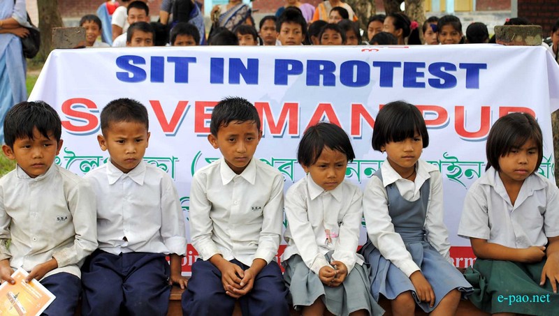 
Sit-in-protest at Imphal areas demanding implementation of Inner Line Permit (ILP) :: 11 July 2012