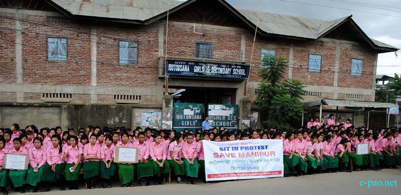 Sit-In Protest at various schools in Imphal, Manipur on July 11 2012