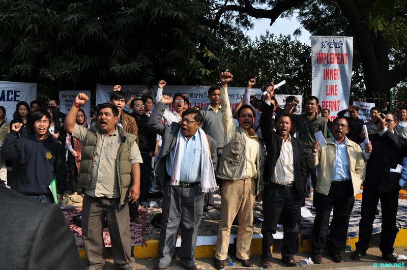 Sit-in-demonstration for ILPS implementation in Manipur at Jantar Mantar, New Delhi :: 25 November 2012