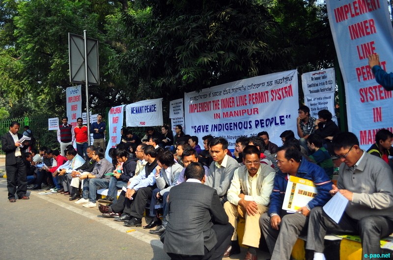 Sit-in-demonstration for ILPS implementation in Manipur at Jantar Mantar, New Delhi :: 25 November 2012