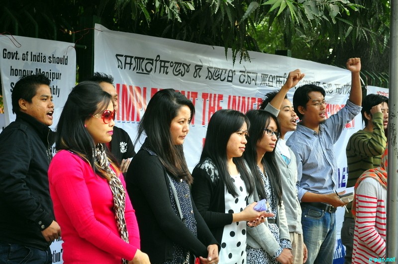 Sit-in-demonstration for ILPS implementation in Manipur at Jantar Mantar, New Delhi :: 25 November 2012