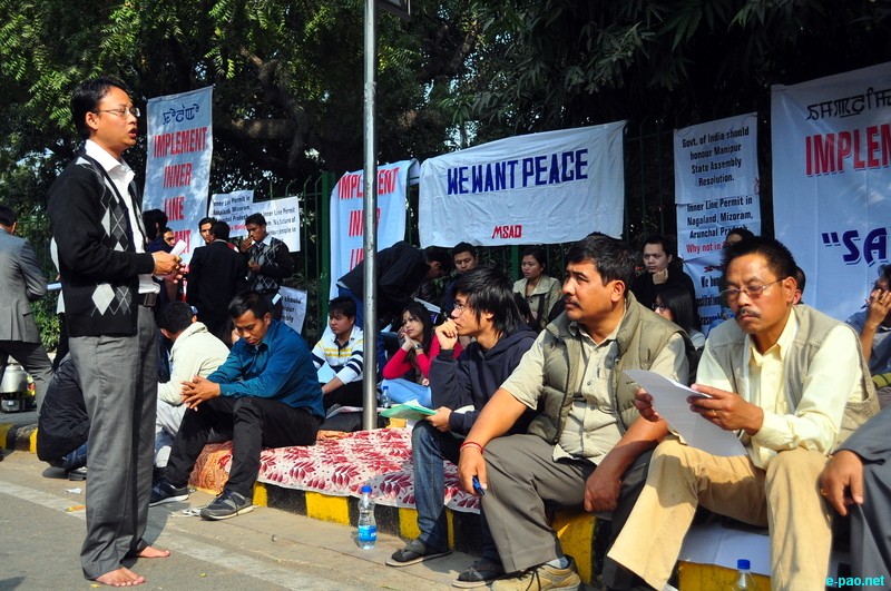 Sit-in-demonstration for ILPS implementation in Manipur at Jantar Mantar, New Delhi :: 25 November 2012