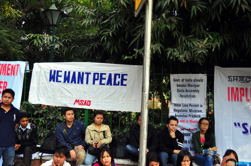 Sit-in-demonstration for ILPS implementation in Manipur at Jantar Mantar, New Delhi :: 25 November 2012