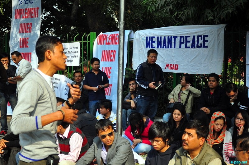 Sit-in-demonstration for ILPS implementation in Manipur at Jantar Mantar, New Delhi :: 25 November 2012