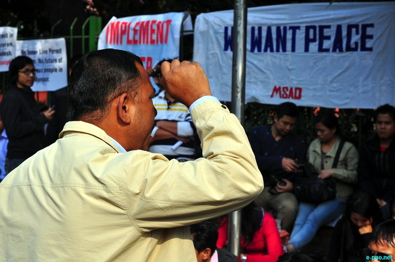 Sit-in-demonstration for ILPS implementation in Manipur at Jantar Mantar, New Delhi :: 25 November 2012