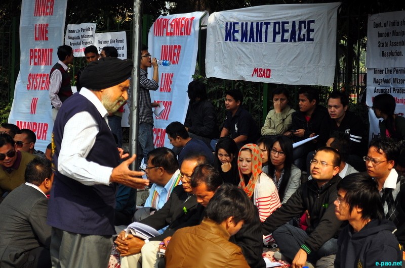 Sit-in-demonstration for ILPS implementation in Manipur at Jantar Mantar, New Delhi :: 25 November 2012
