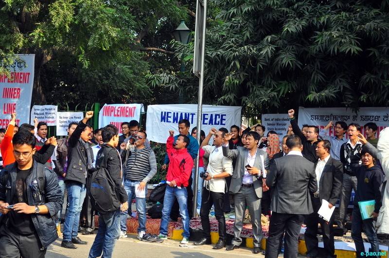 Sit-in-demonstration for ILPS implementation in Manipur at Jantar Mantar, New Delhi :: 25 November 2012