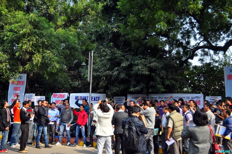 Sit-in-demonstration for ILPS implementation in Manipur at Jantar Mantar, New Delhi :: 25 November 2012