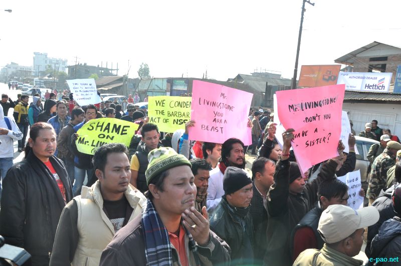 Protest demanding justice for humiliating treatment to Actress Momoko by NSCN-IM cadre :: 20 December 2012