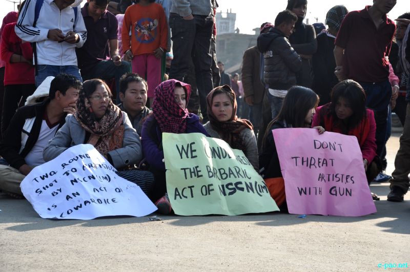 Protest demanding justice for humiliating treatment to Actress Momoko by NSCN-IM cadre :: 20 December 2012