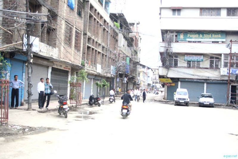12 hours General Strike against Petrol price hike as seen in Imphal city :: May 31 2012