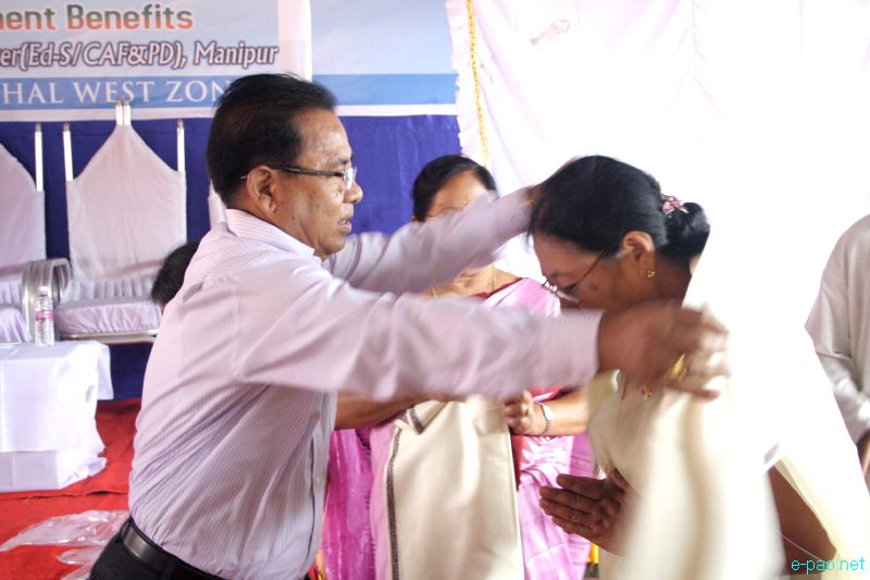 Pension benefits on retirement day for teacher/Employees of Zone-I and Bishnupur at ZEO's office, Khoyathong :: July 01 2012