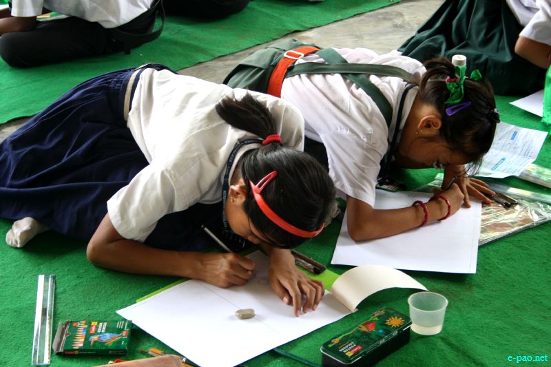 Painting competition on 'Violence against Women and Children in Manipur' at 12th Arambam Somorendra Memorial Day at Khurai, Imphal :: June 10 2012