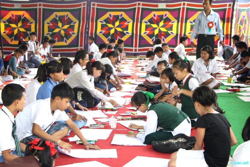 Painting competition at 12th Arambam Somorendra Memorial Day at Khurai, Imphal :: June 10 2012